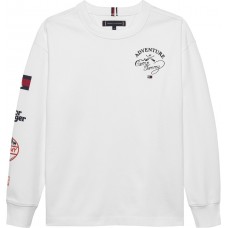 TOMMY HILFIGER μπλούζα παιδική αγόρι KB0KB09935-YBR λευκή